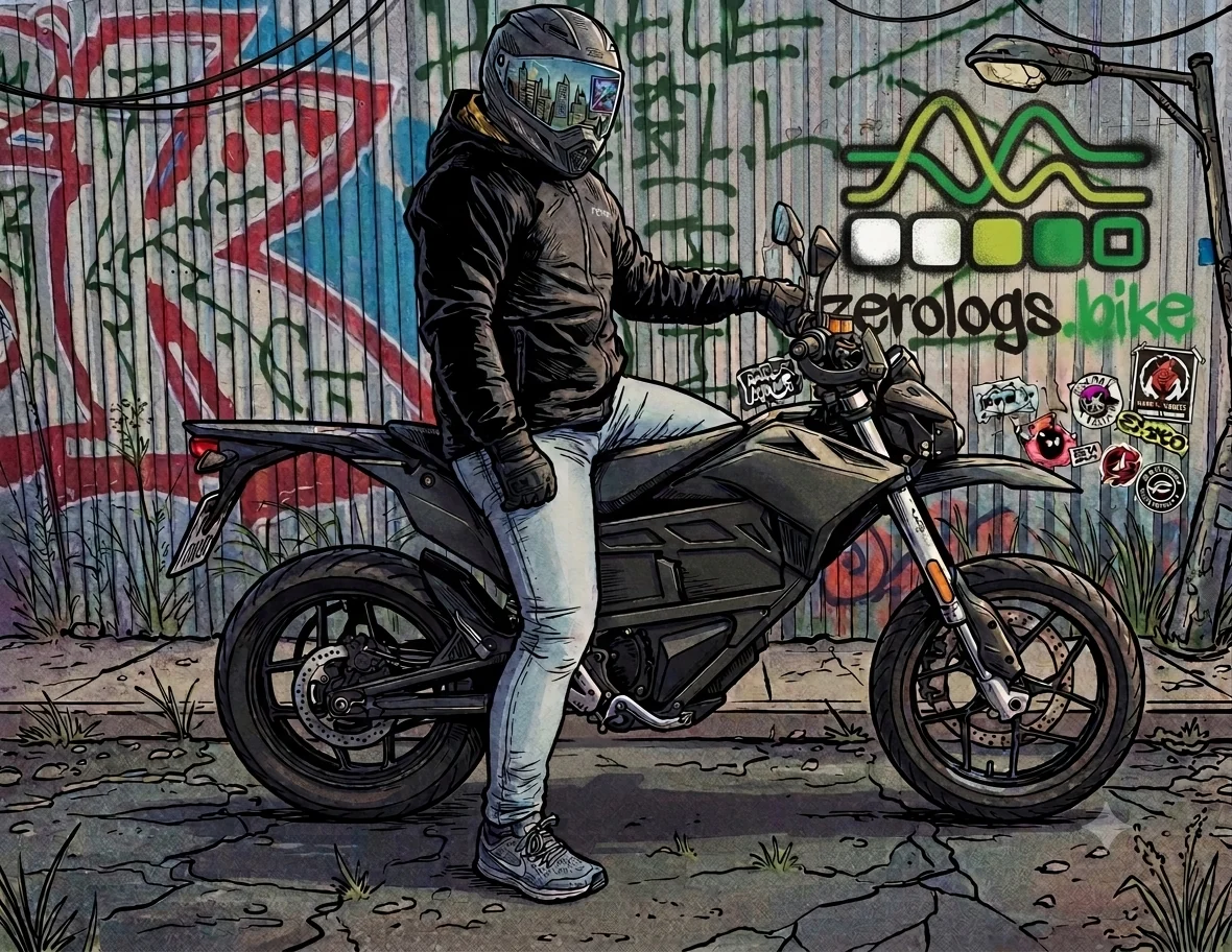Illustration of the author on his Zero FXS